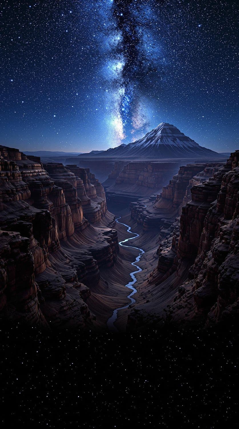Canyon Under the Stars