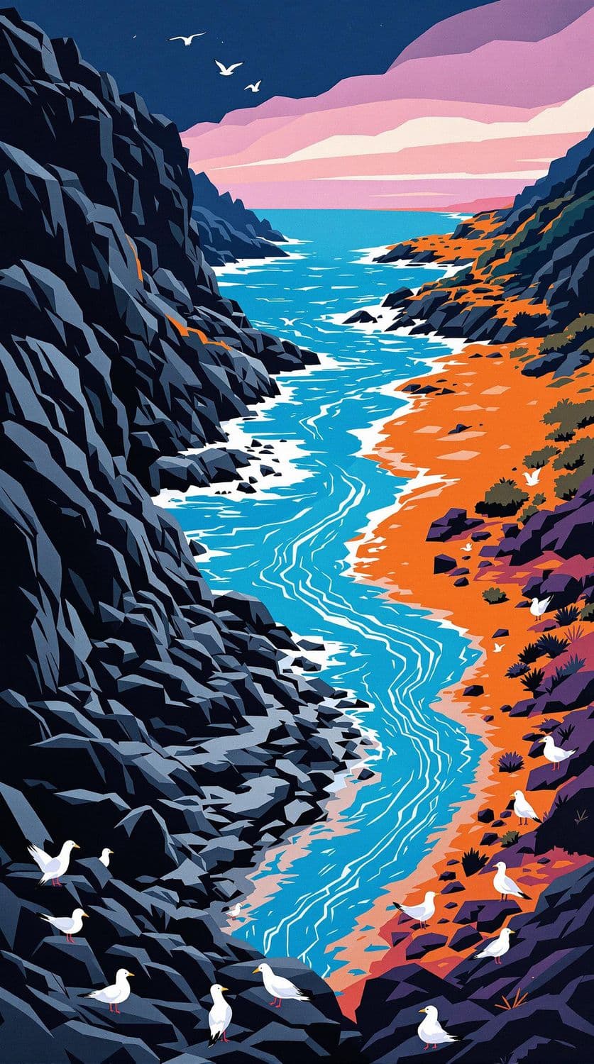 Geometric Coastal Waves