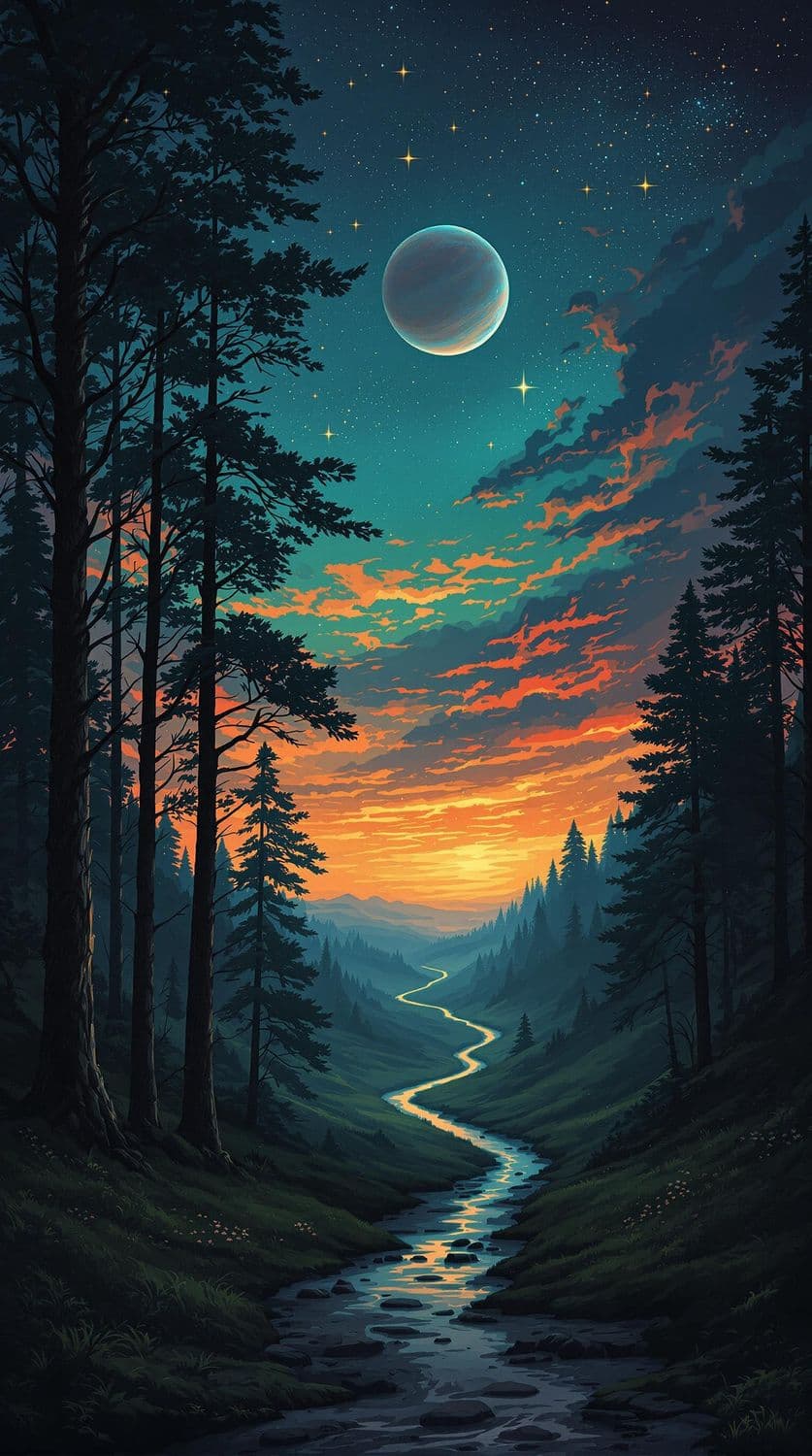 Mystical Twilight Forest