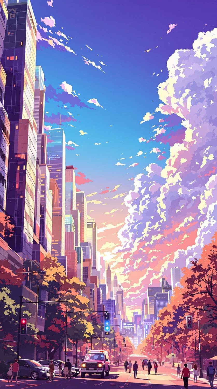 City Awakens at Dawn