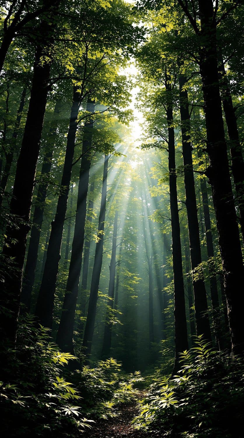 Sunlit Forest Glade
