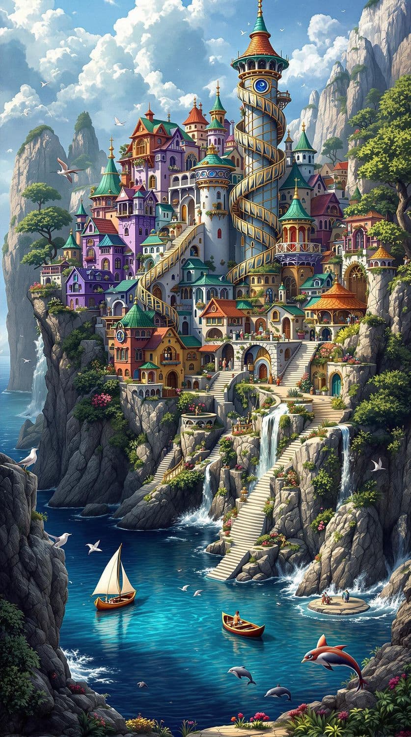 Mystical Cliffside Hamlet