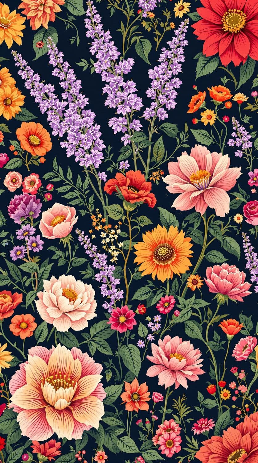 Midnight Floral Harmony