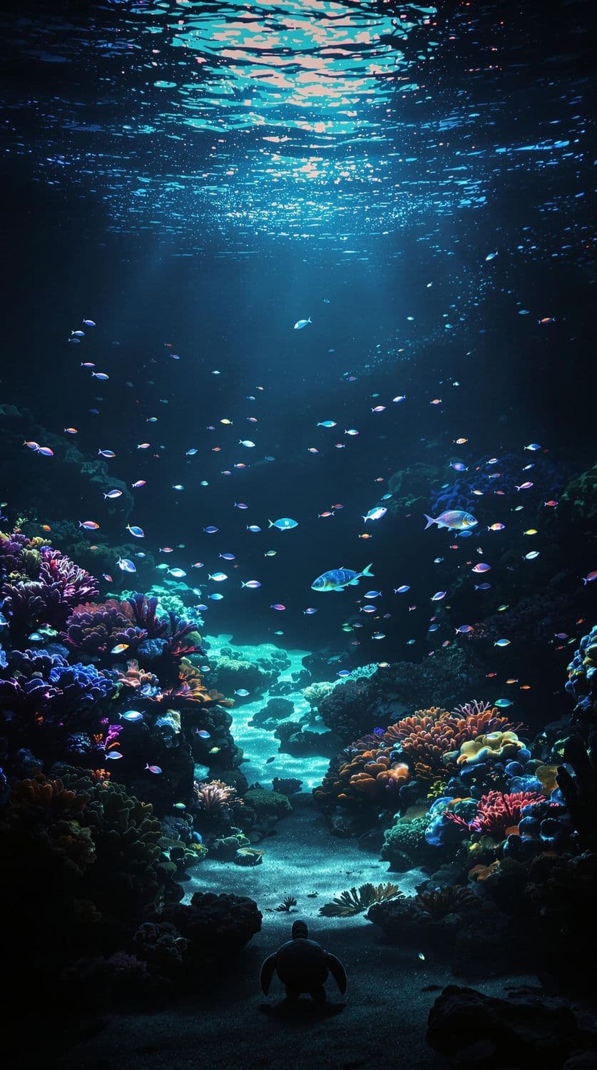 Bioluminescent Ocean Depths