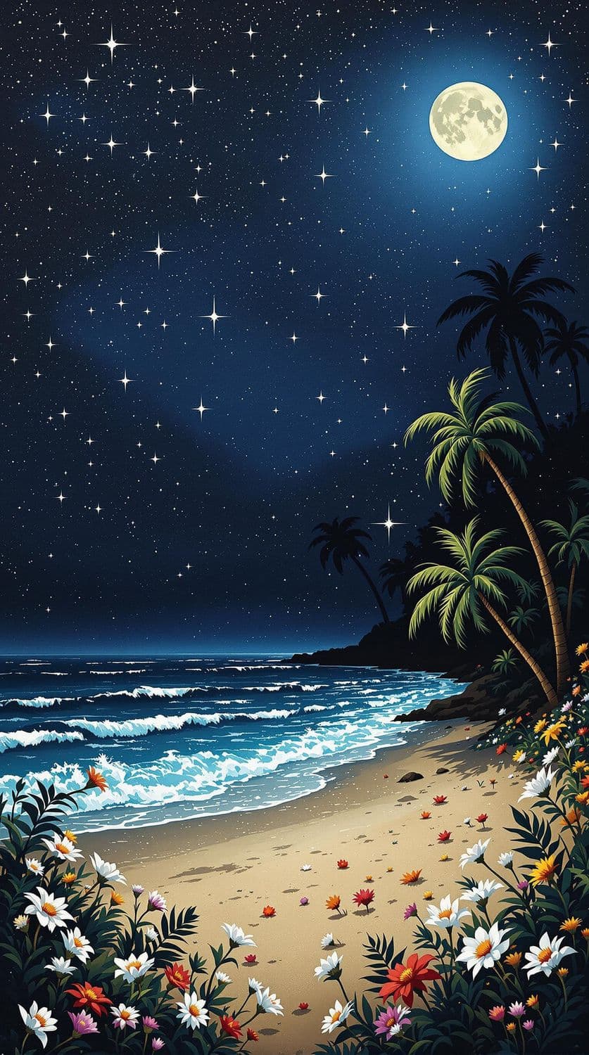 Starlit Tropical Beach