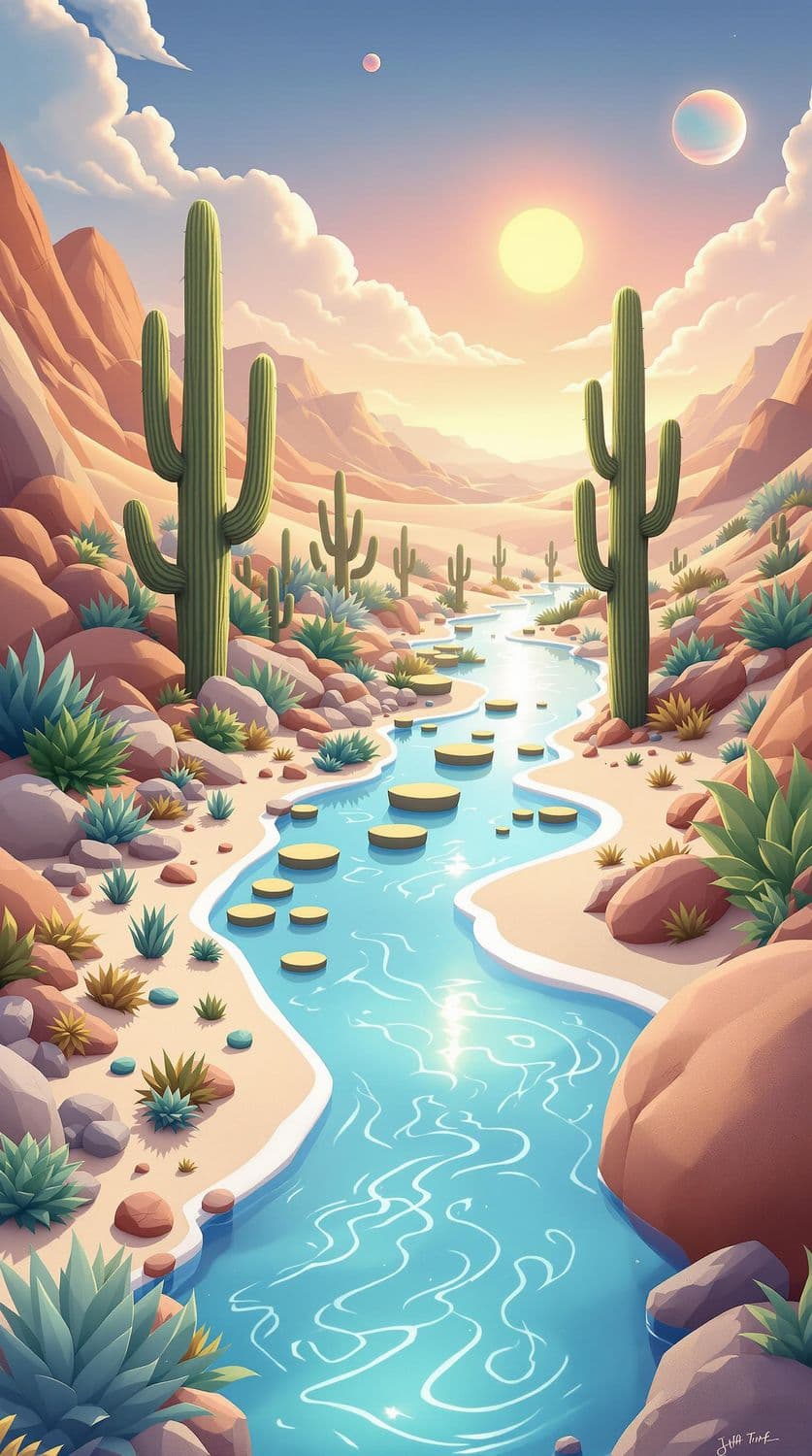 Whimsical Desert Oasis