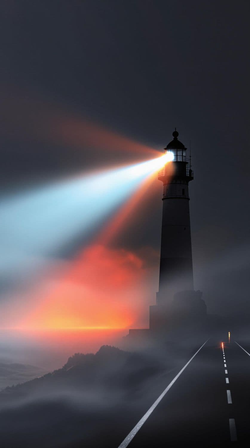 Misty Morning Lighthouse