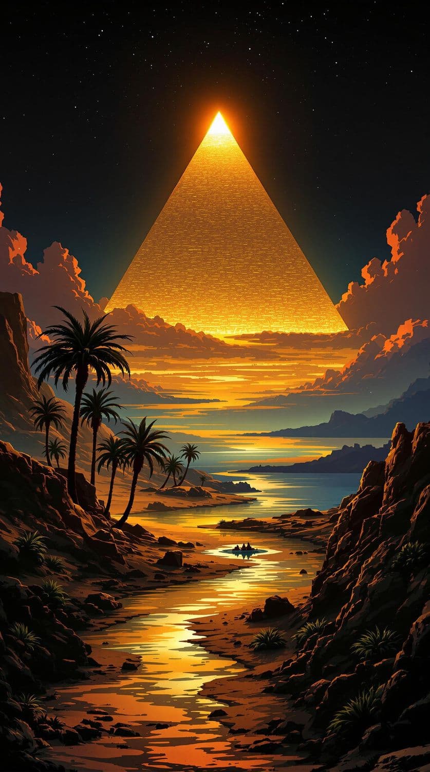 Twilight Desert Oasis