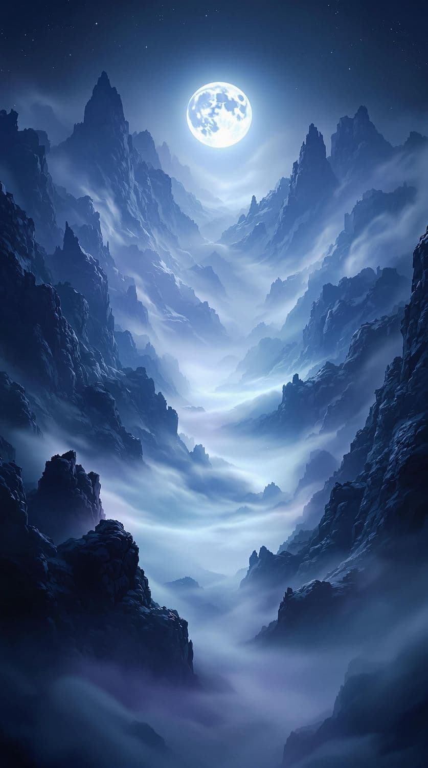 Moonlit Valley Mystique