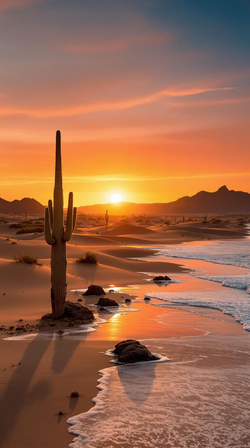 Golden Desert Sunset