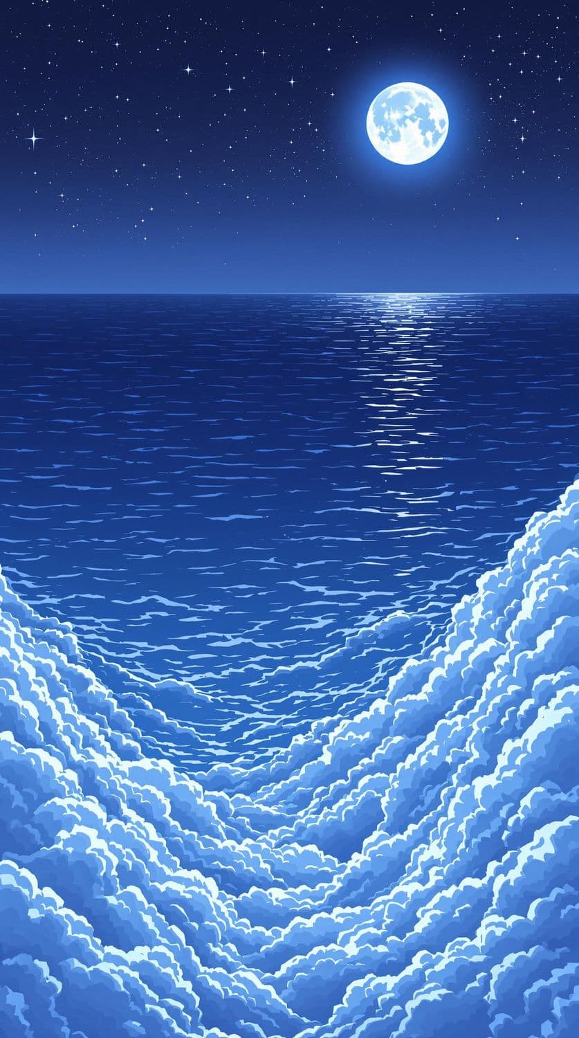 Serene Ocean Night