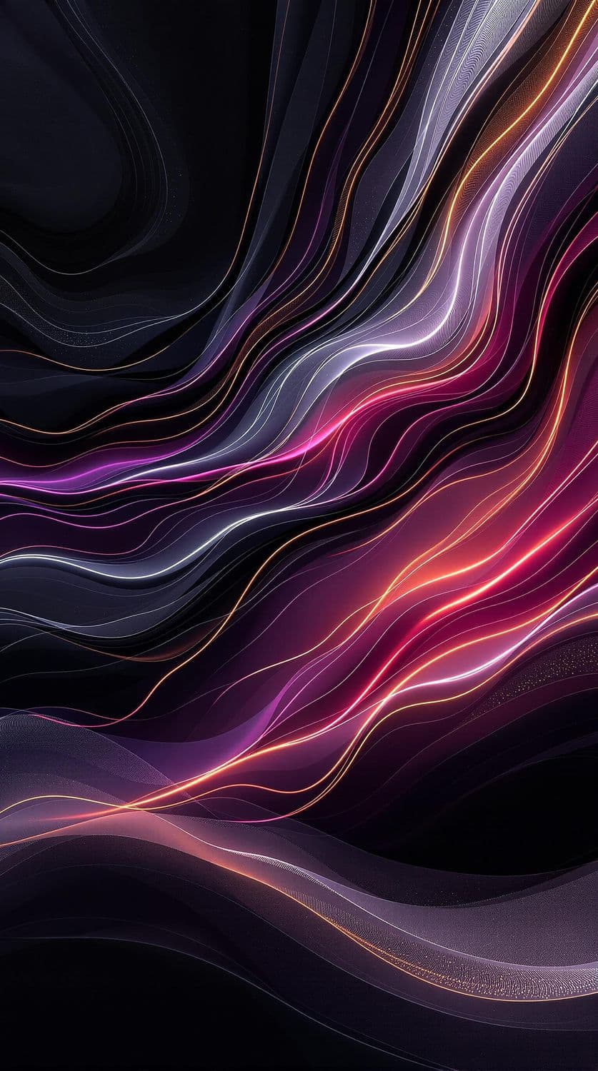 Mystical Waves in Purple and Gold