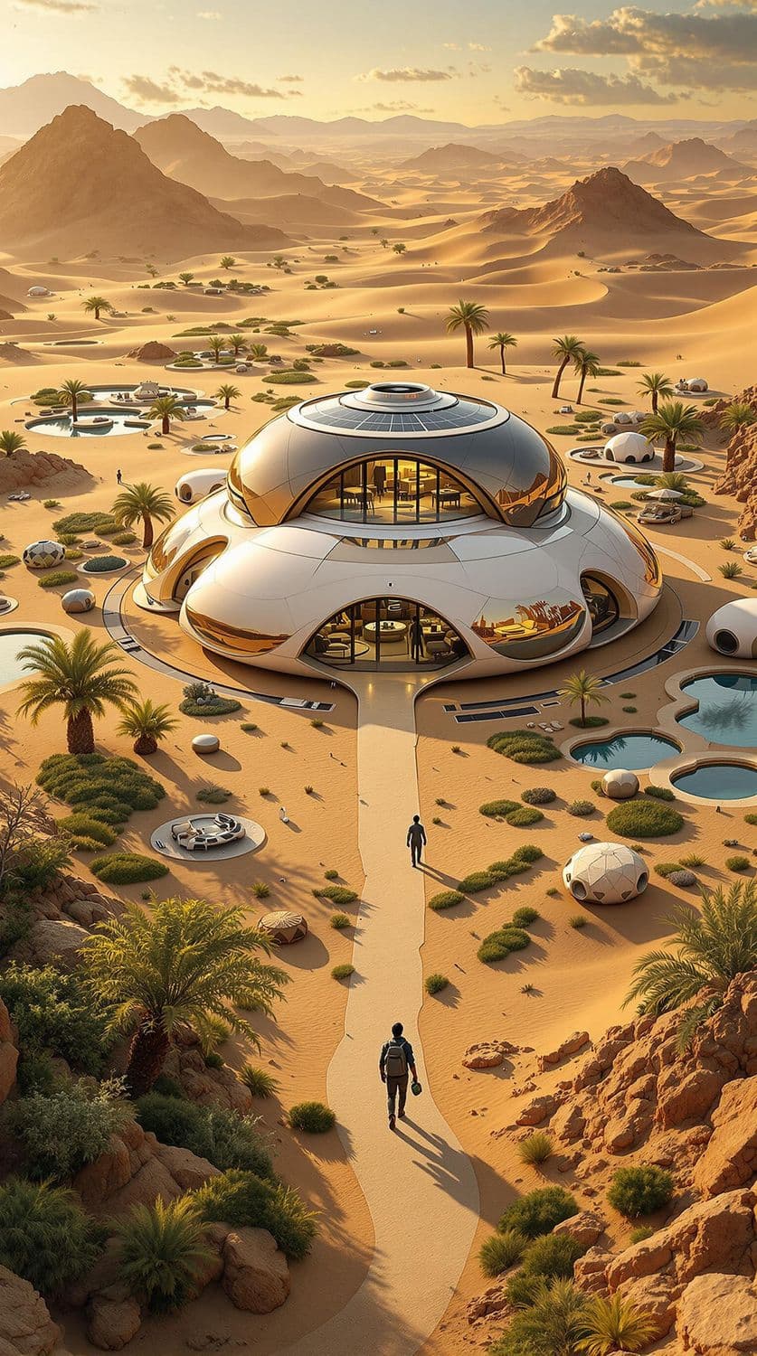 Futuristic Desert Oasis