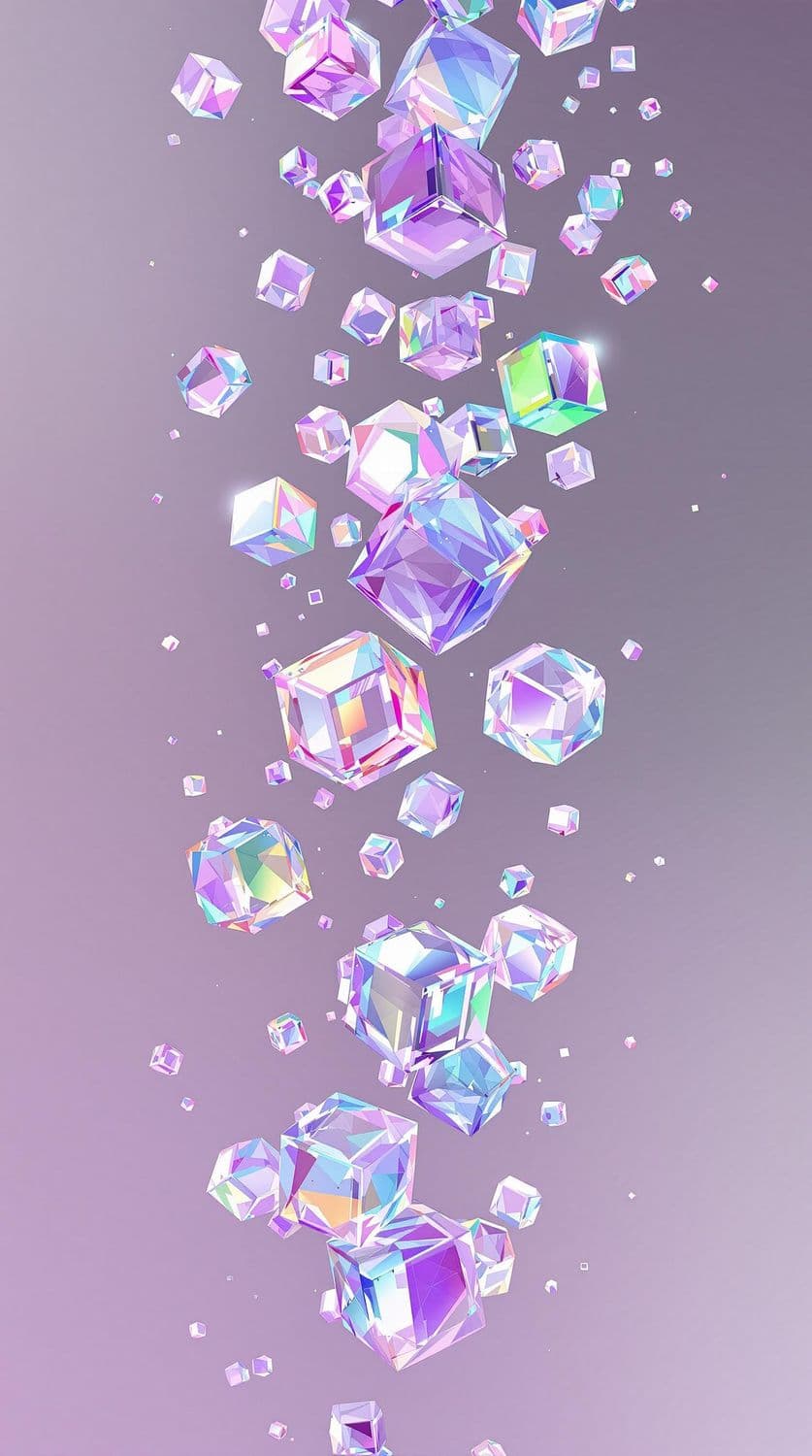 Prismatic Cubes in Pastel Hues