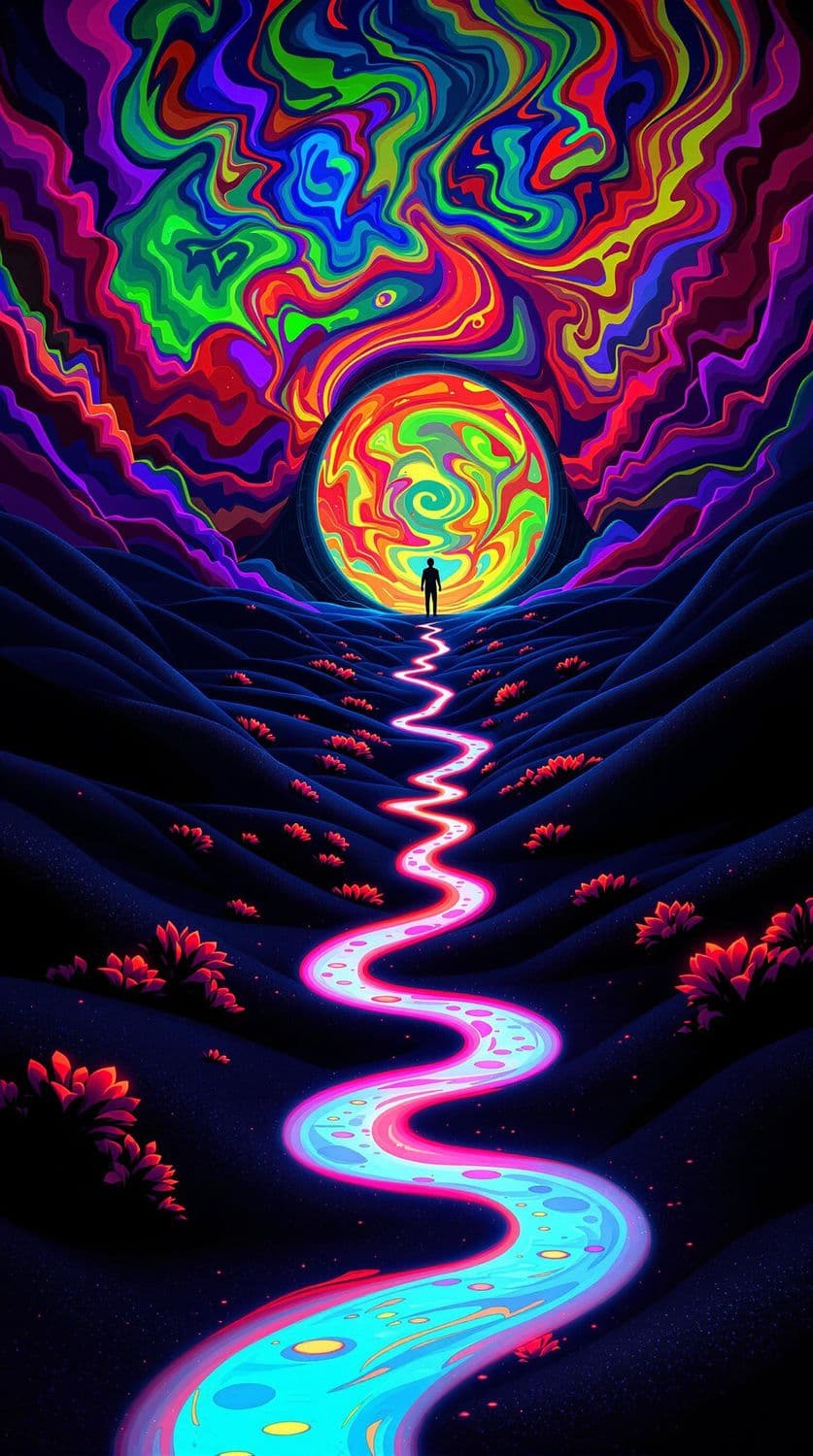 Meadow of Neon Blossoms