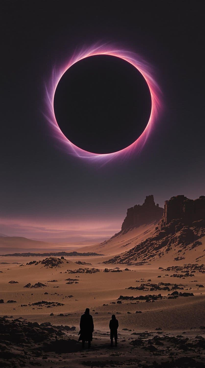 Eclipse Over Dunes