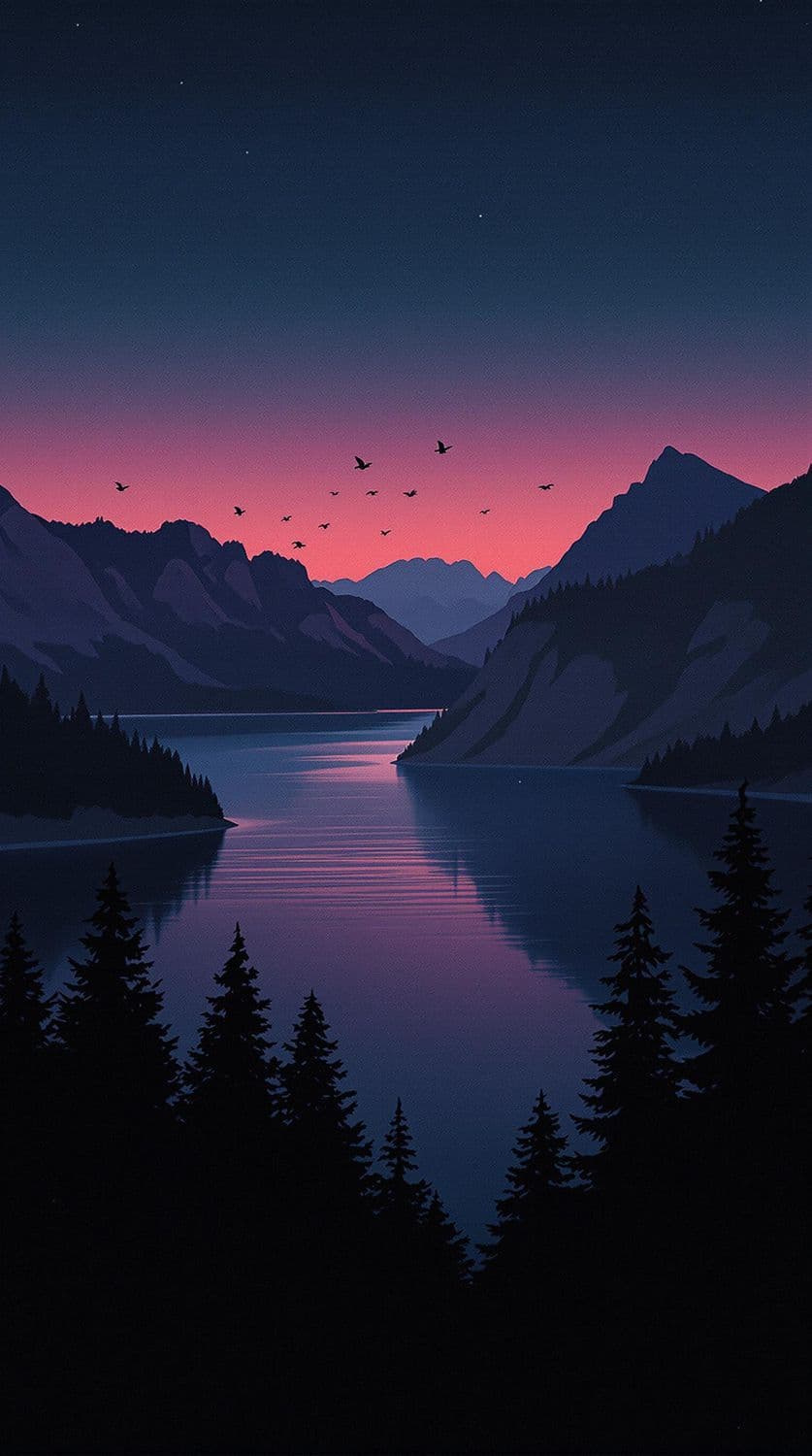 Tranquil Lake at Dusk