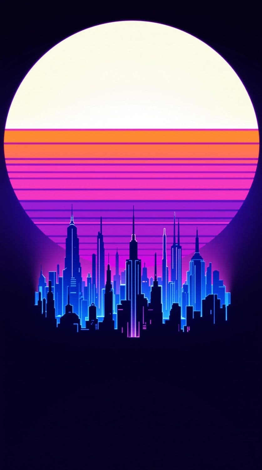 Futuristic City Skyline at Dusk