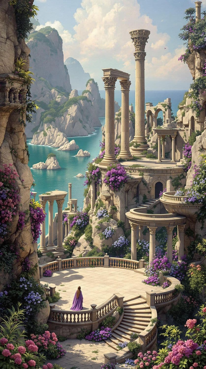 Enchanted Ruins by the Sea