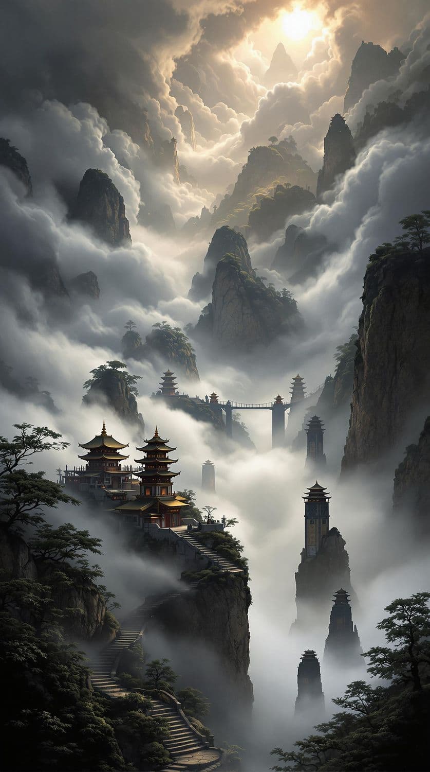 Dawn at the Mountain Monastery