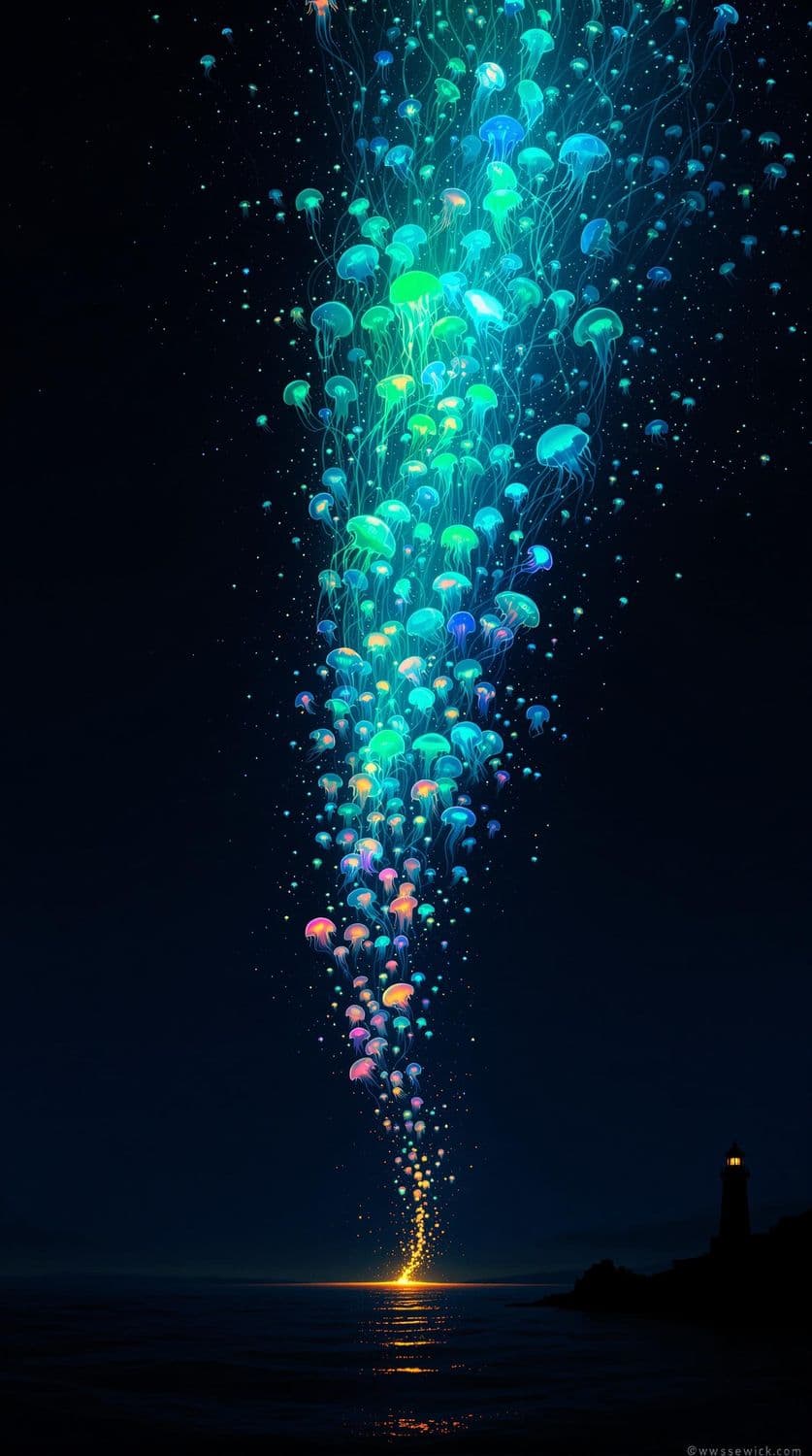 Jellyfish Wave in the Night