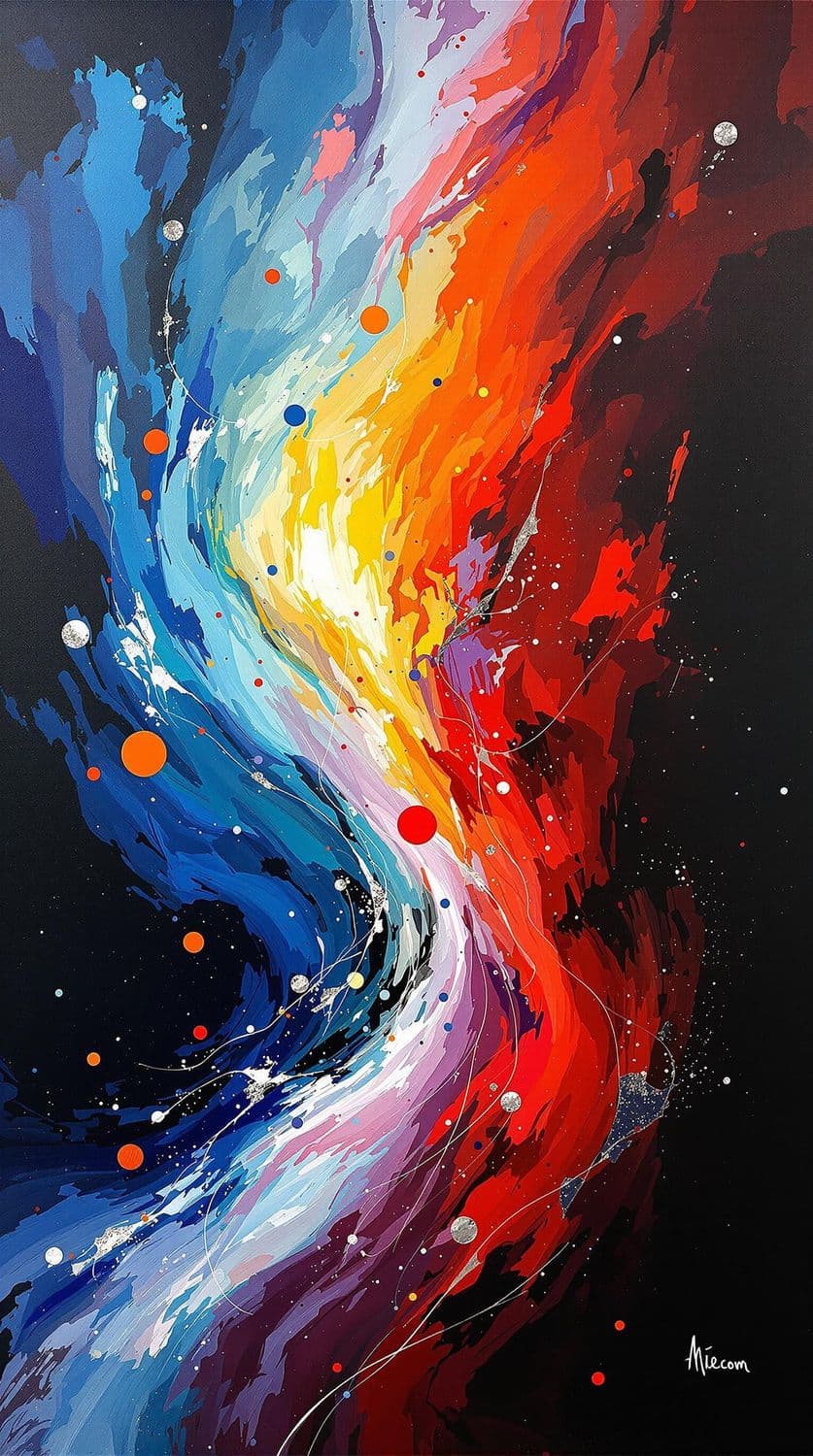 Galactic Ballet in Cool Tones