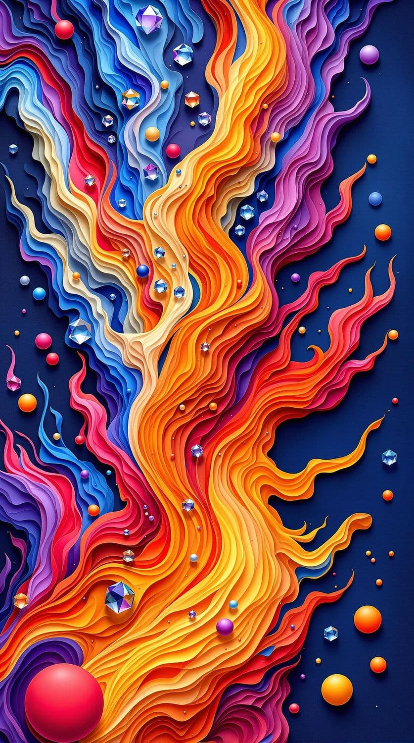 Swirling Water and Fire