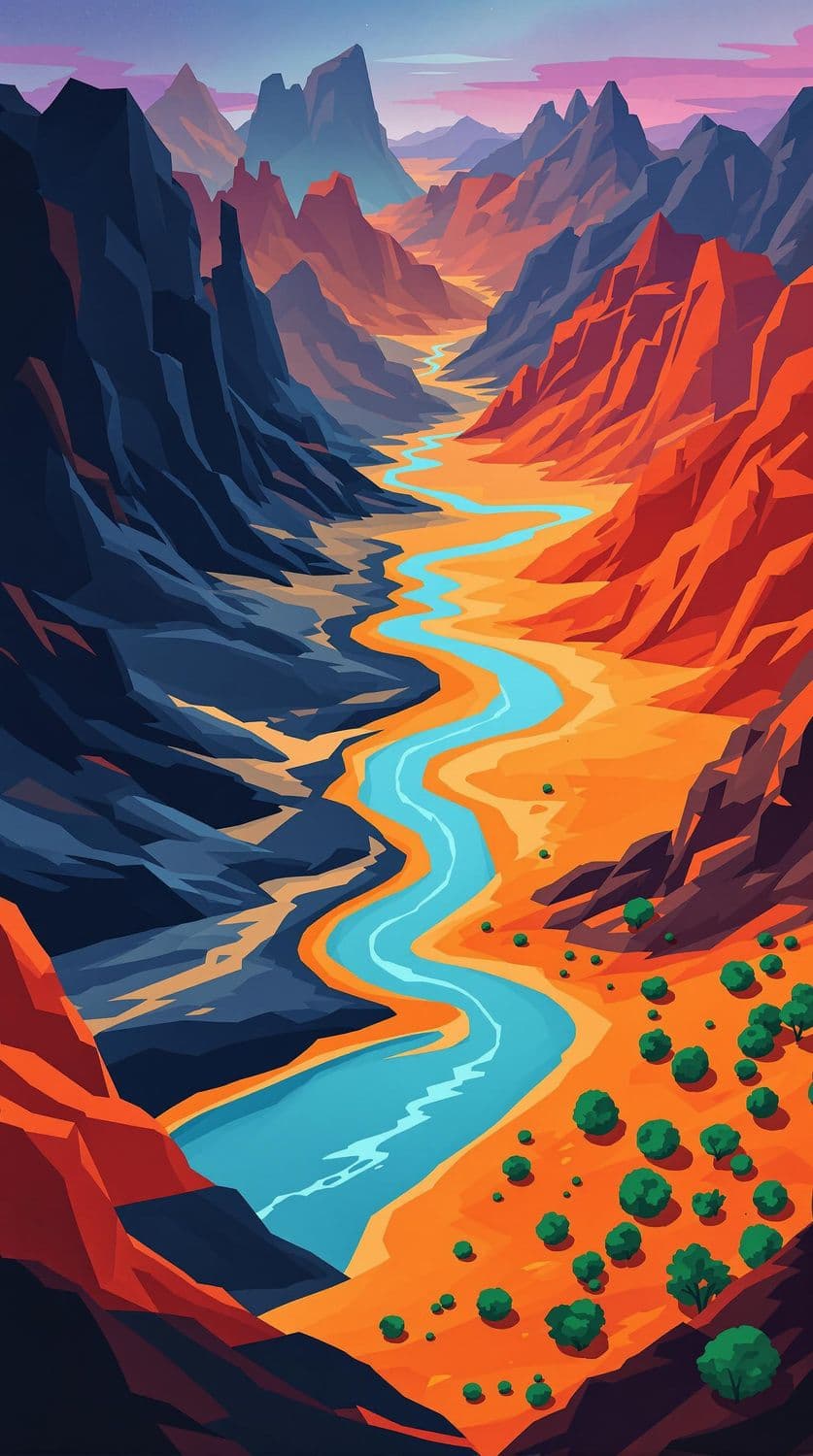 Abstract Desert Oasis