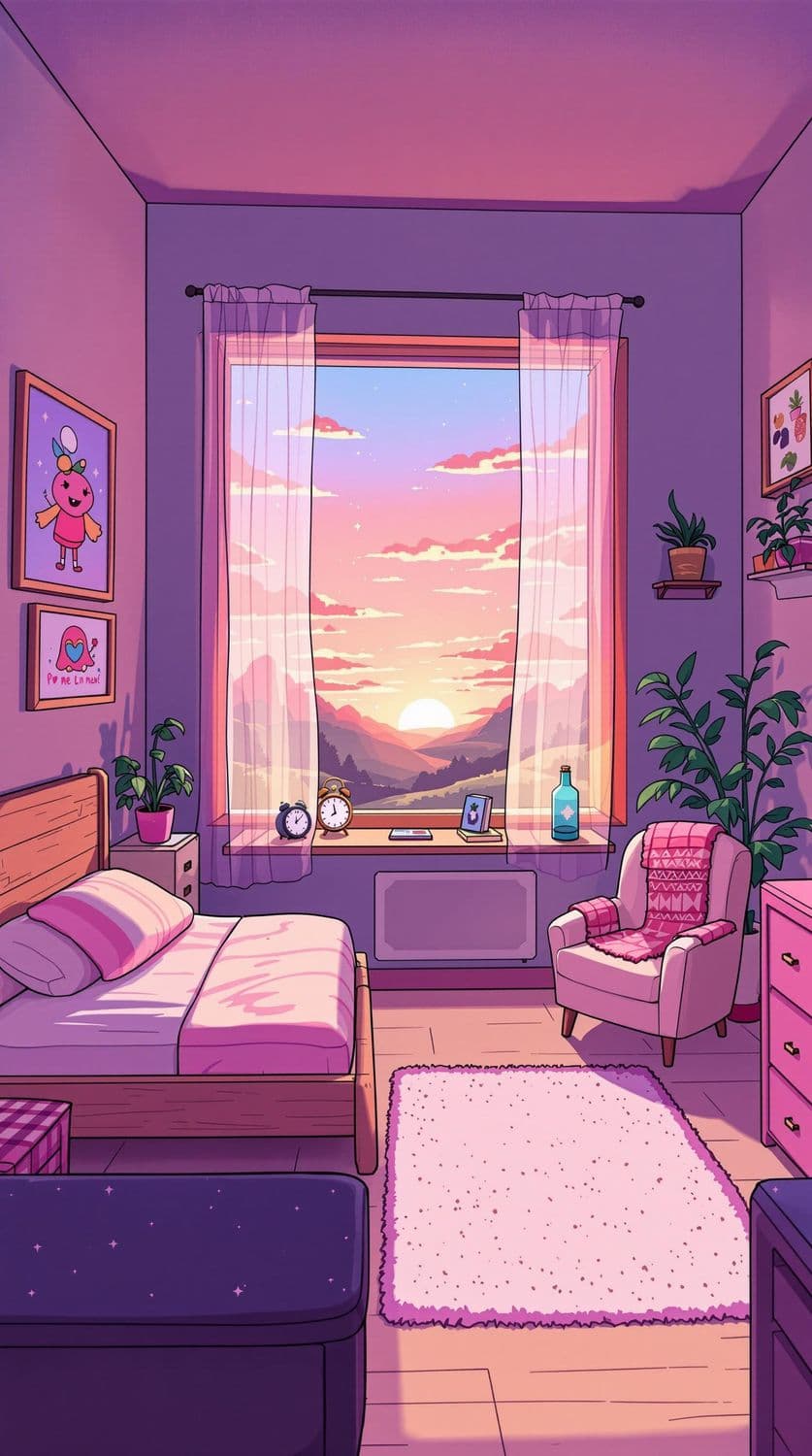 Serene Bedroom at Dawn