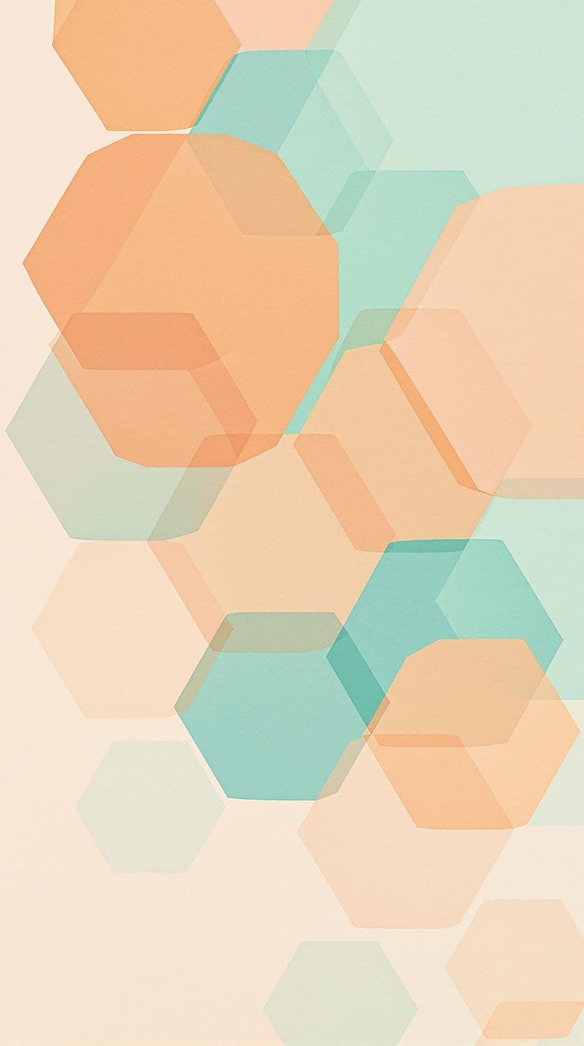 Teal and Turquoise Hexagons