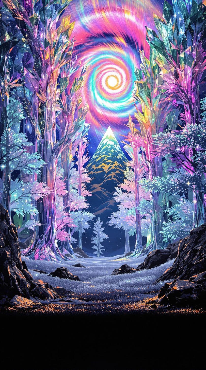 Mystical Crystal Forest