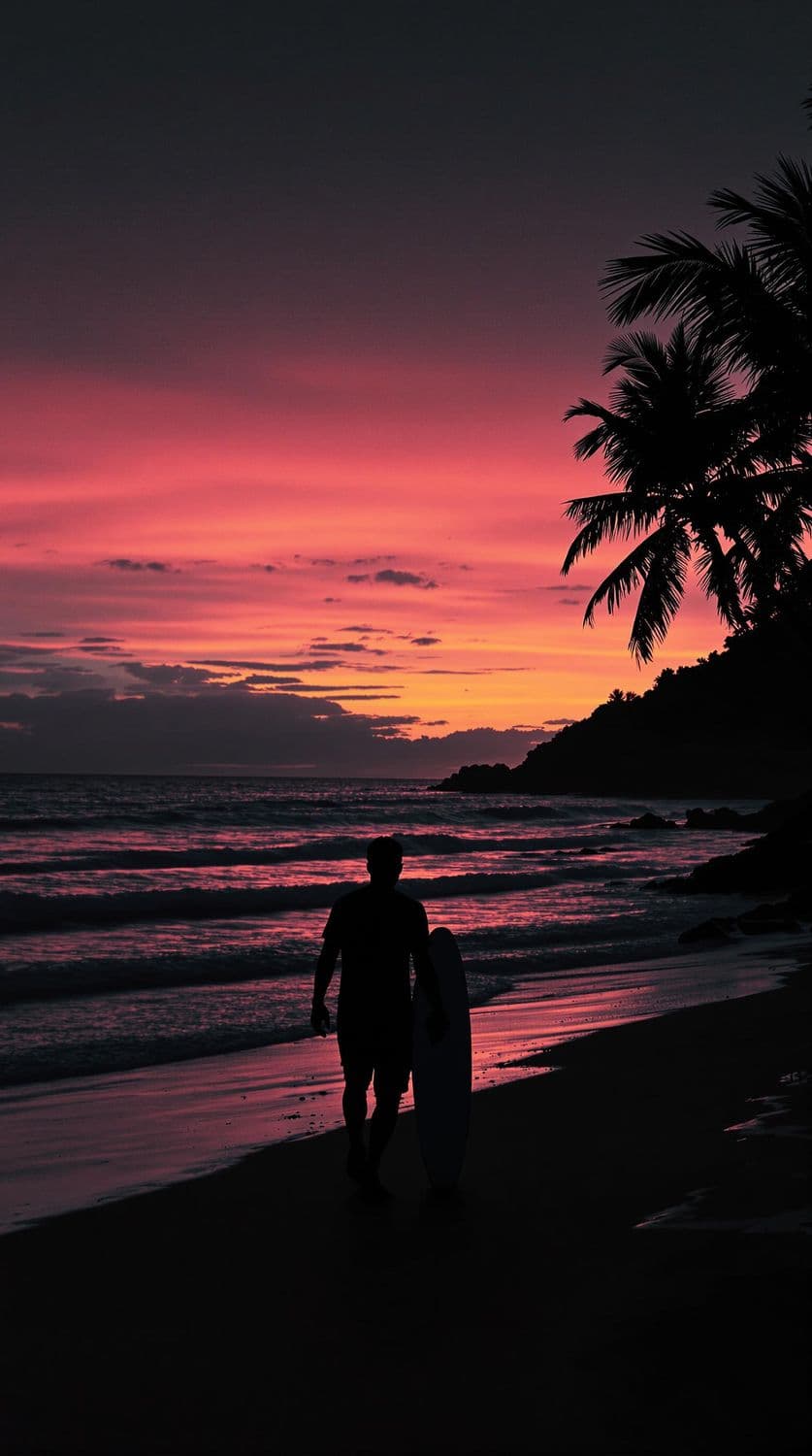 Dawn Surf Silhouette