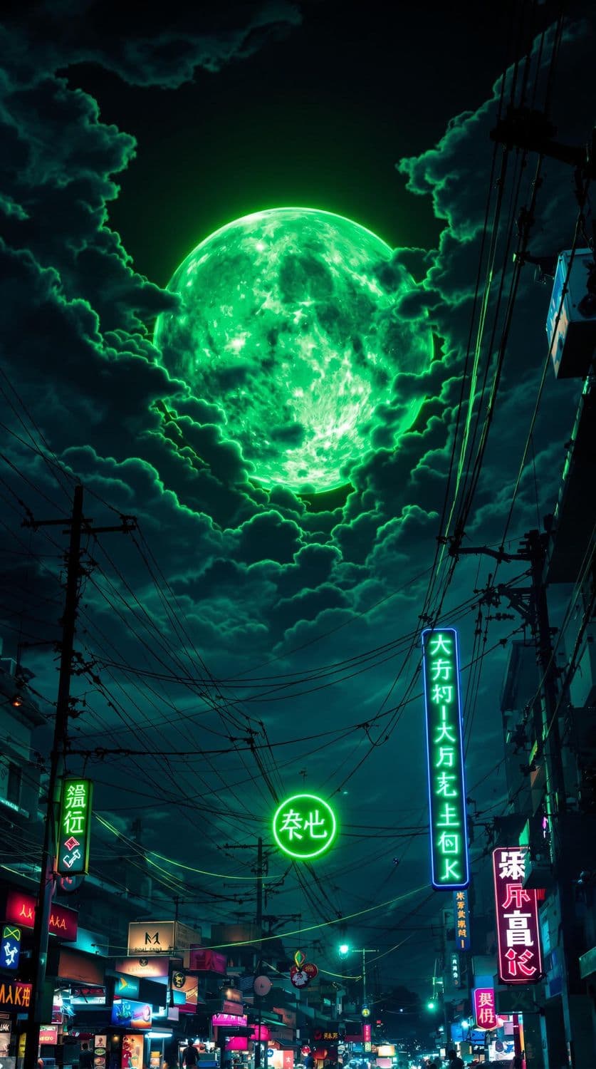 Green Moonlit Market