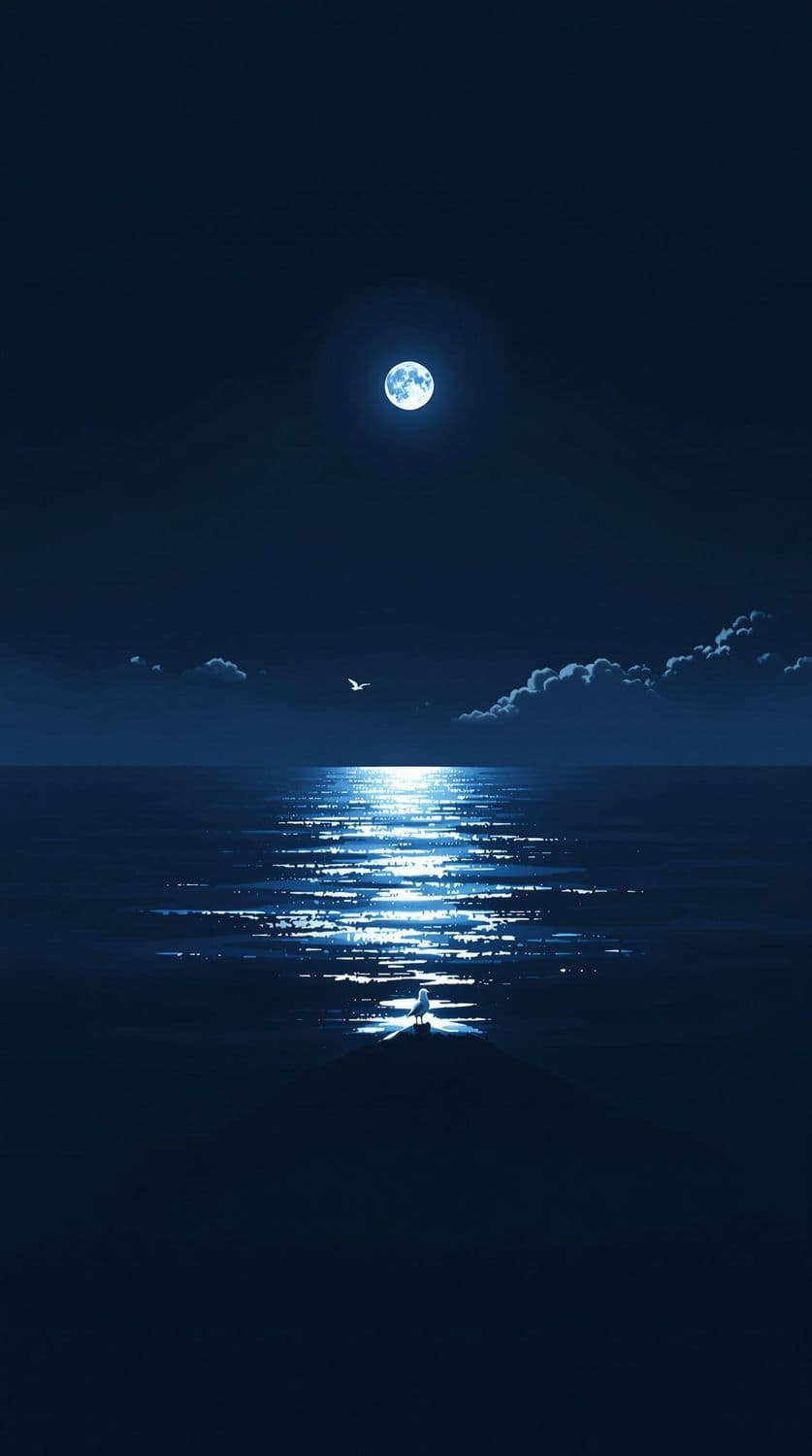 Ocean's Moonlit Path