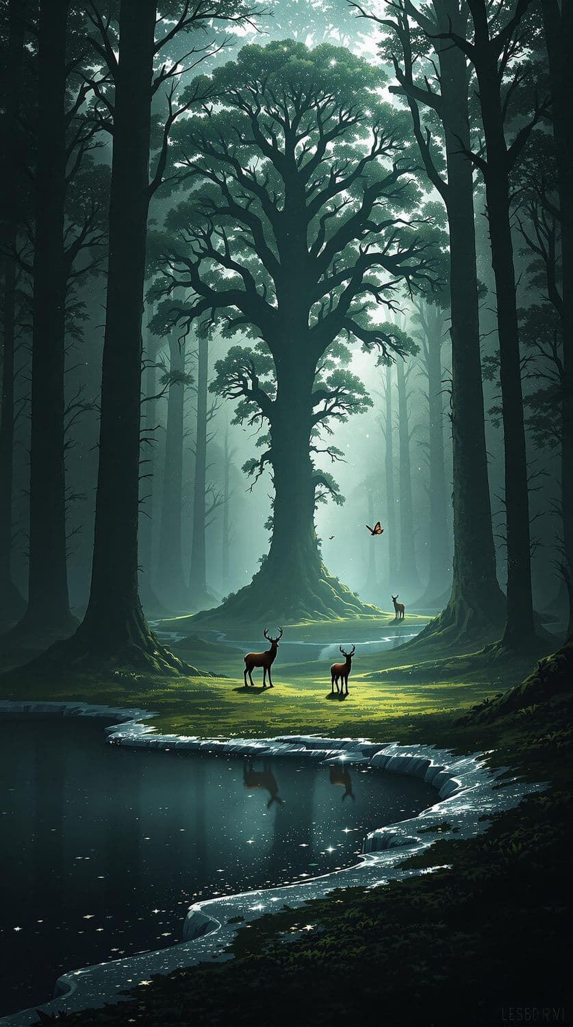 Mystical Forest Clearing