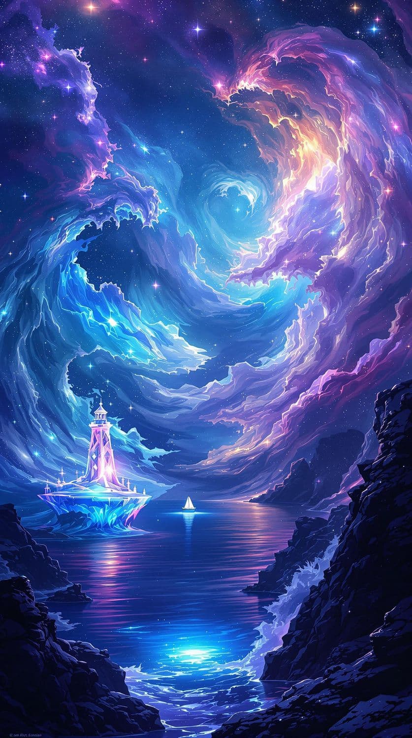 Liquid Light Ocean and Cosmic Sky