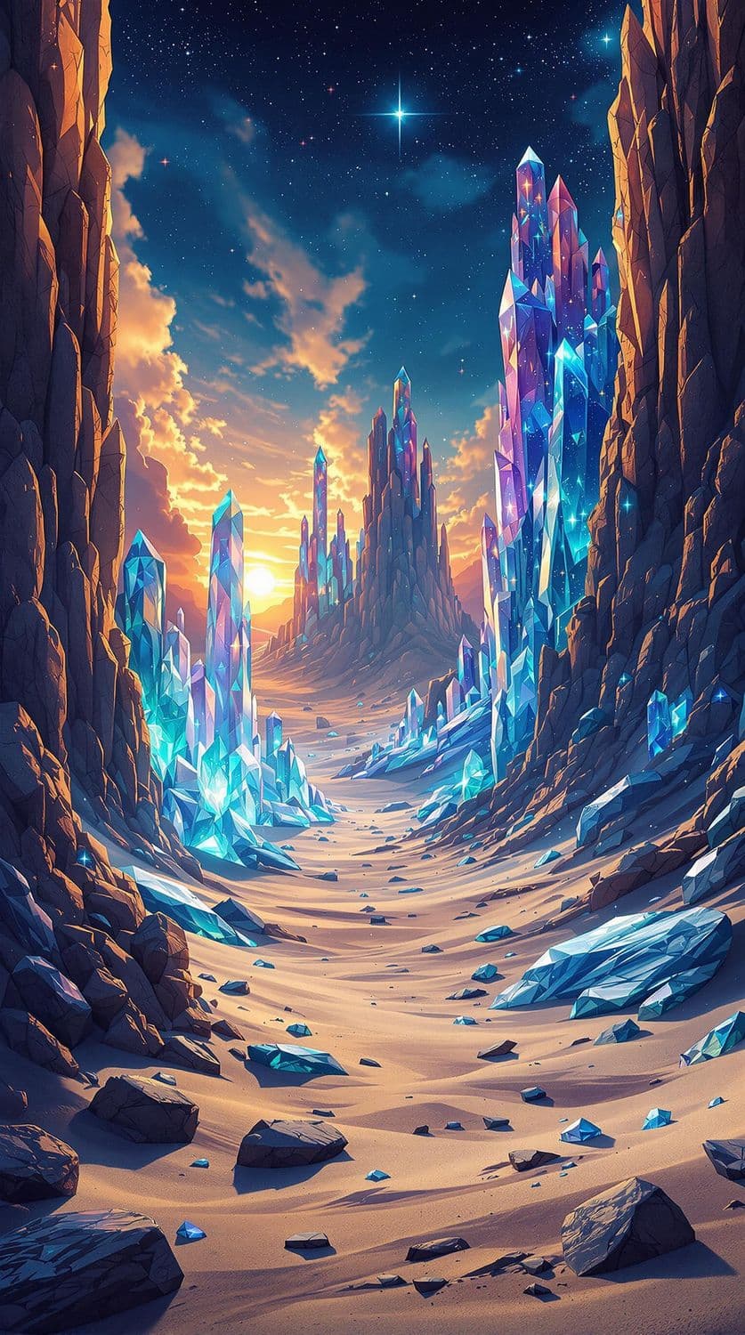 Crystal Ruins in the Desert