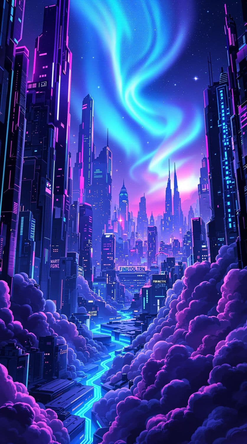 Neon Aurora Metropolis