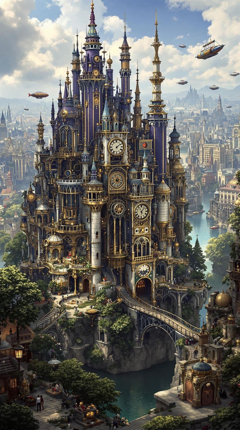 The Steampunk Castle on the Hill