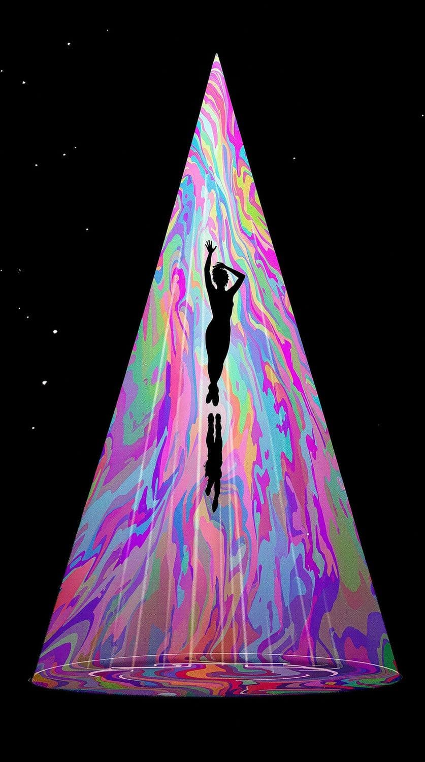 Dancer in Colorful Light