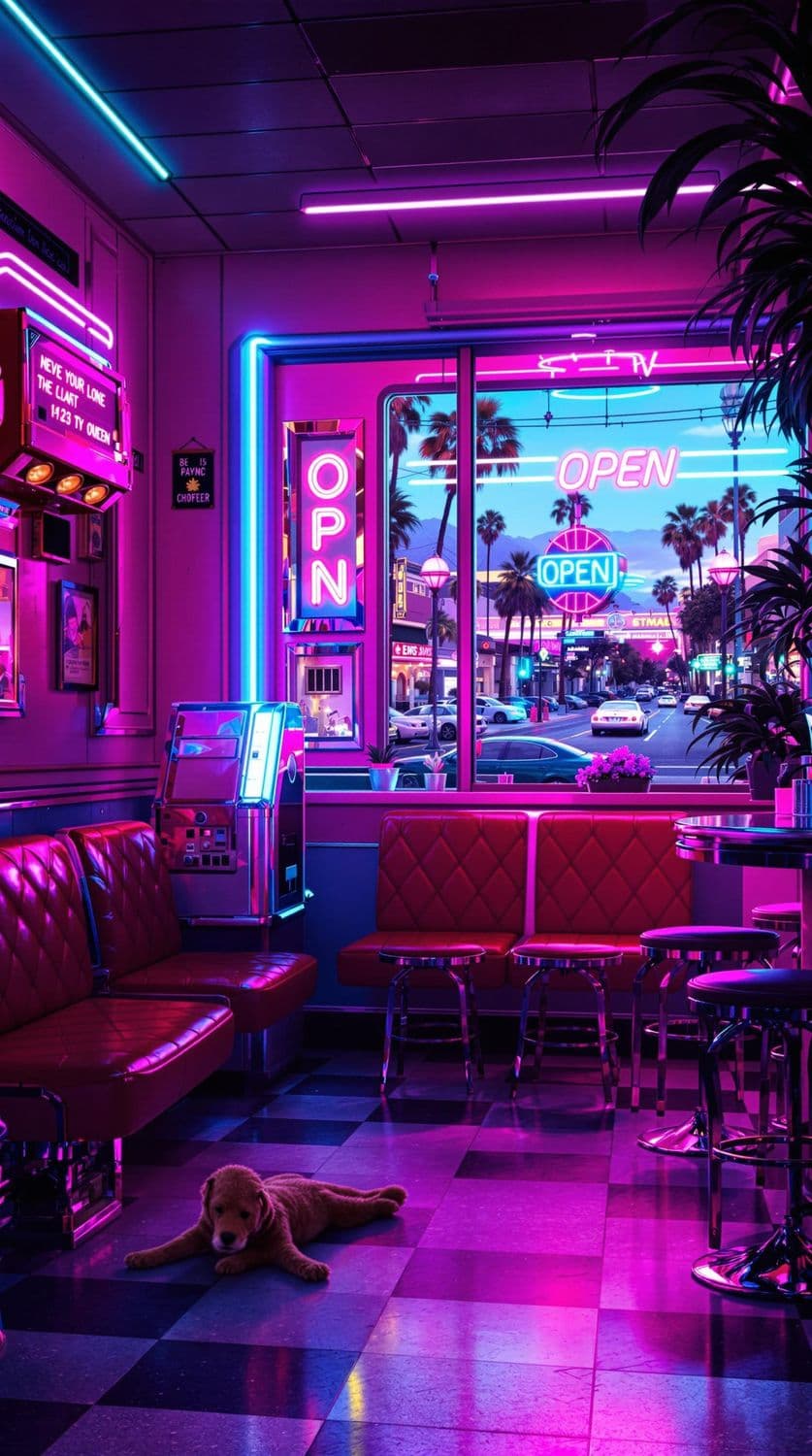 Retro Vaporwave Diner