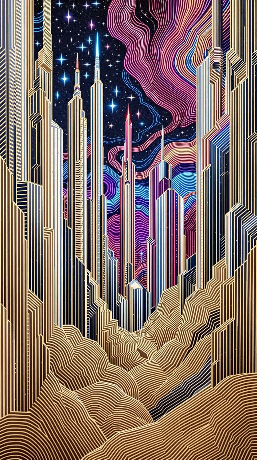 Futuristic Neon Cityscape