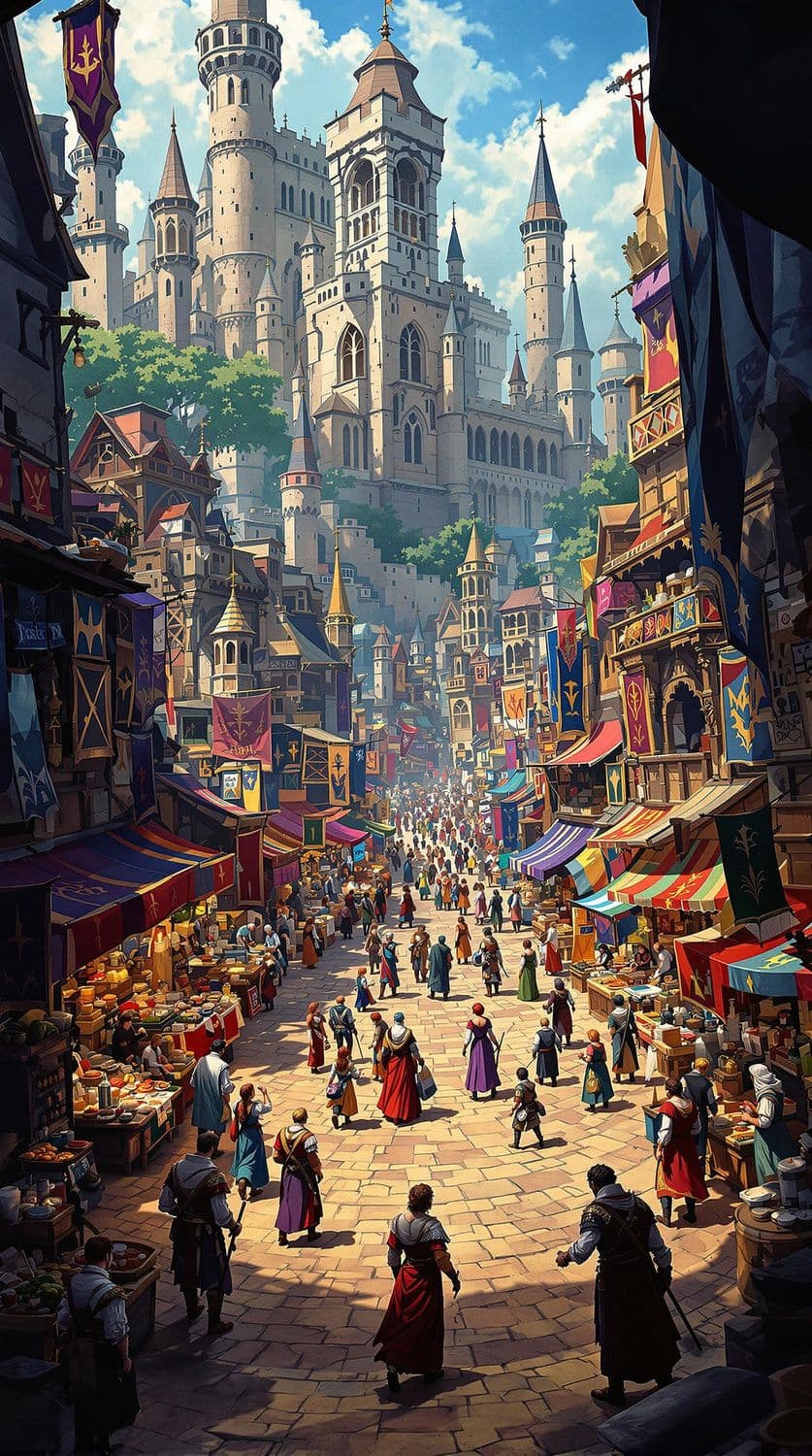 Medieval Marketplace Vibrancy