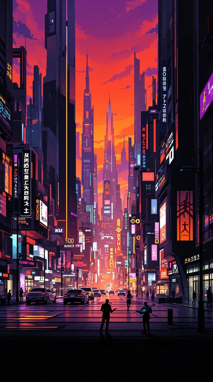 Vibrant Metropolis at Dusk