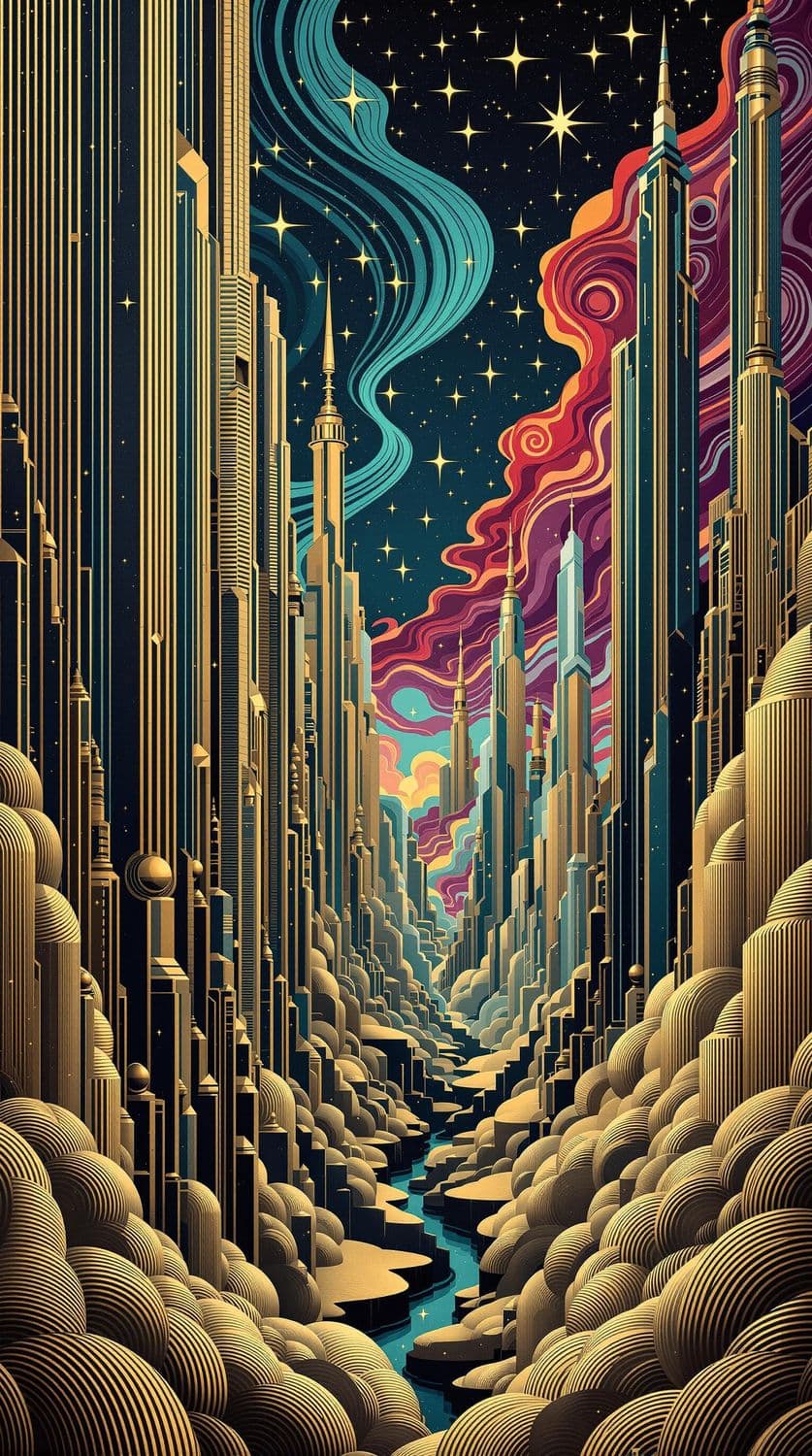 Ethereal Urban Skyline