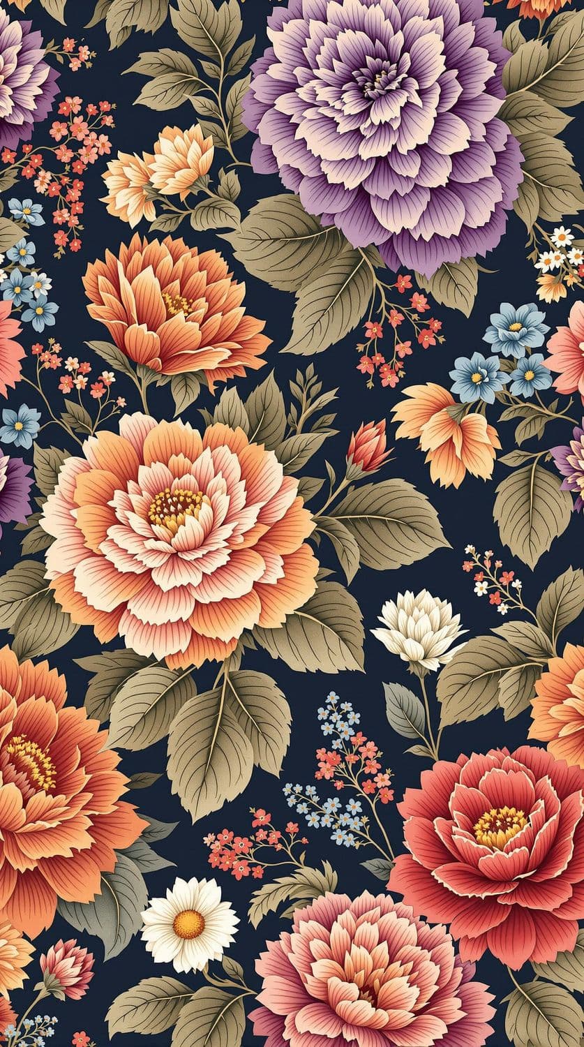 Vintage Floral Symphony