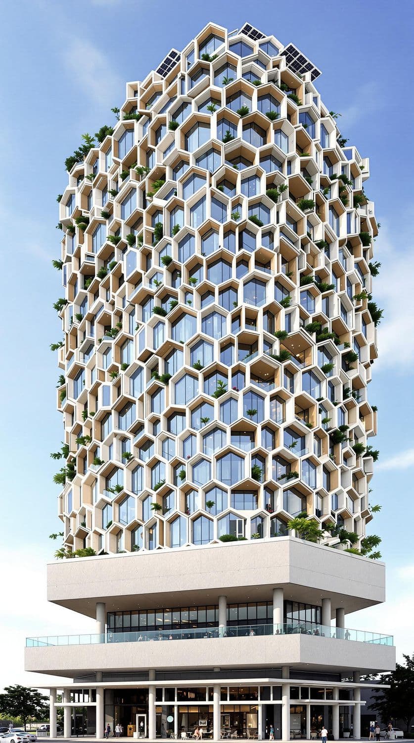 Contemporary Honeycomb Office Building