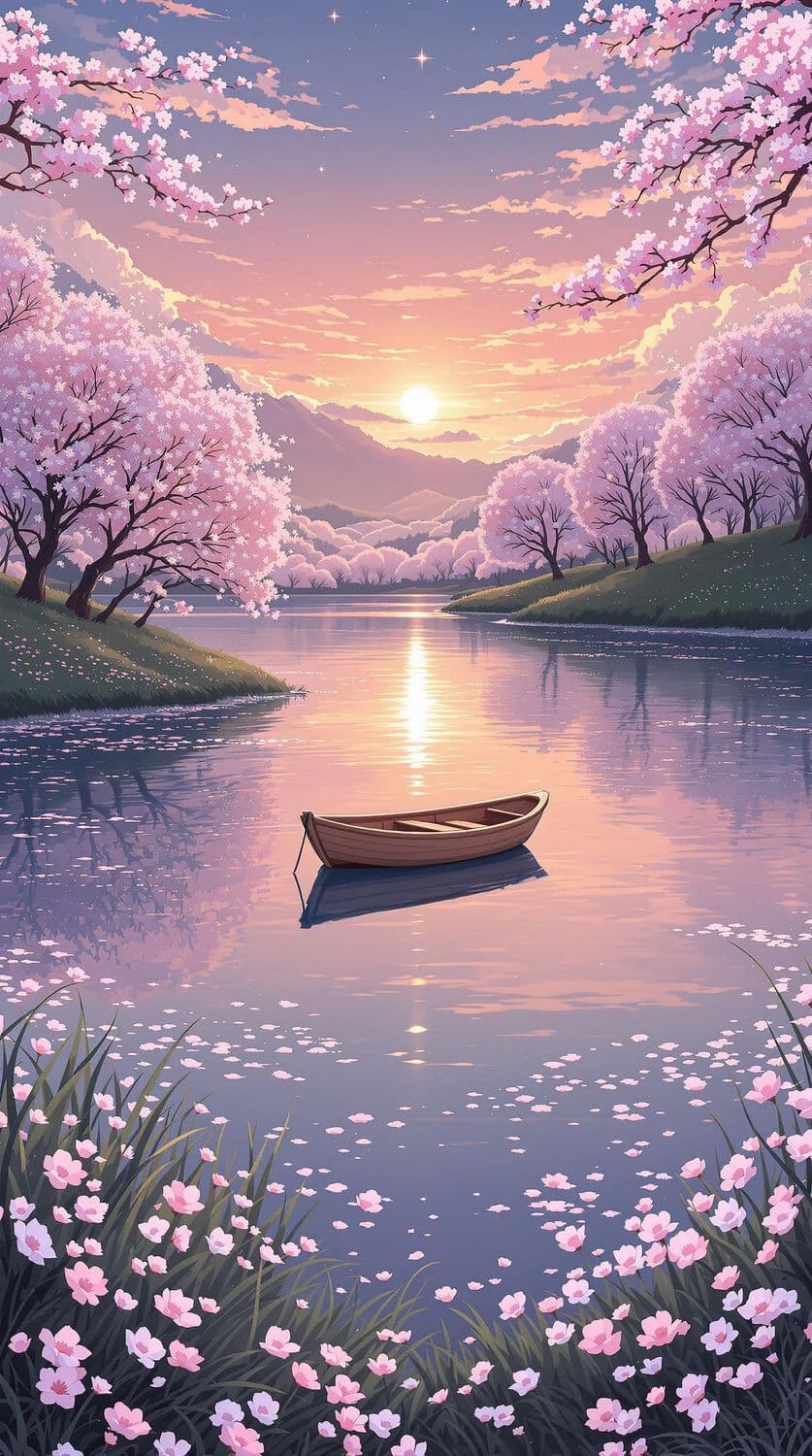 Tranquil Lakeside at Dusk