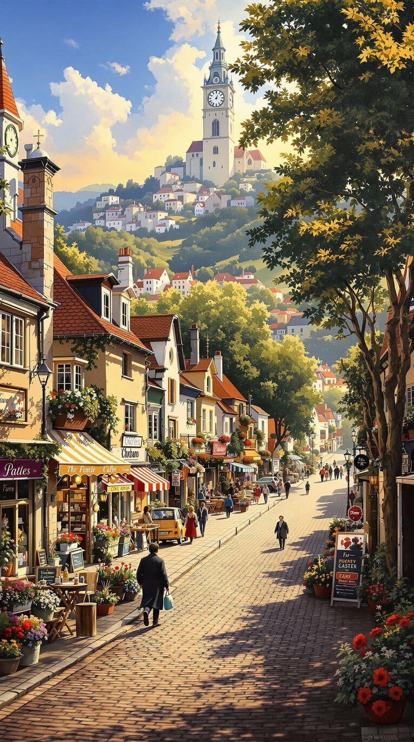 Village Afternoon Stroll