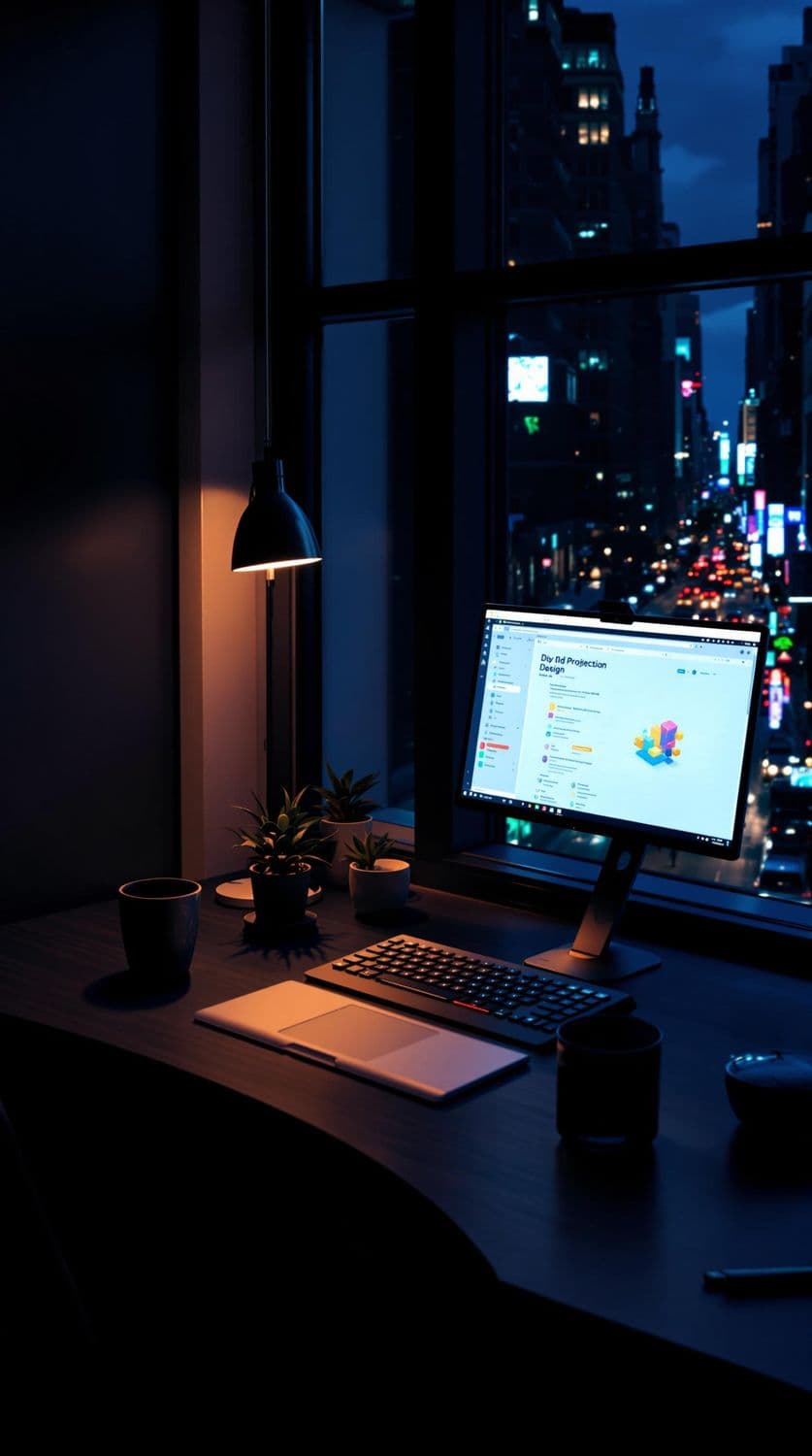 Evening Focus in City Loft